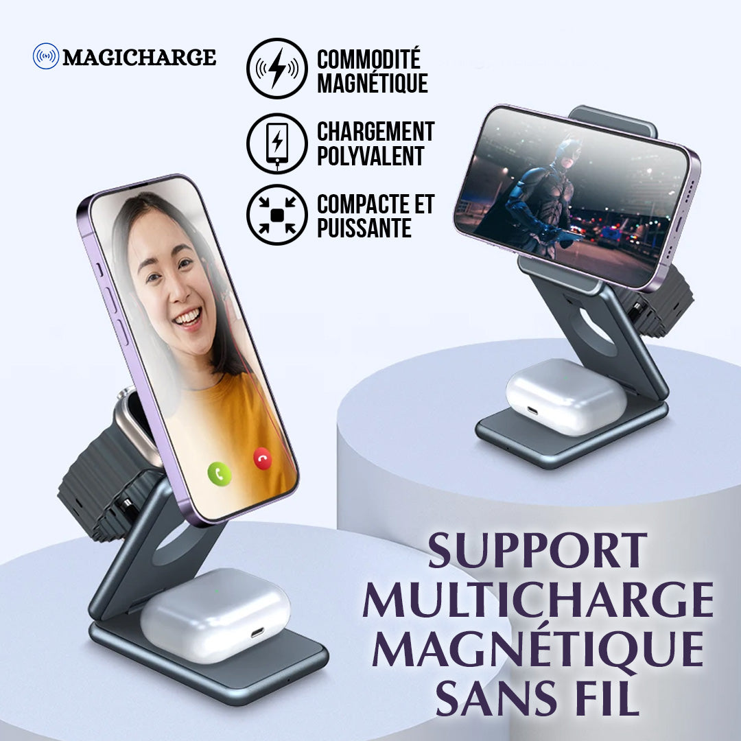 Support De Chargeur Magnétique Sans Fil, Station De Charge